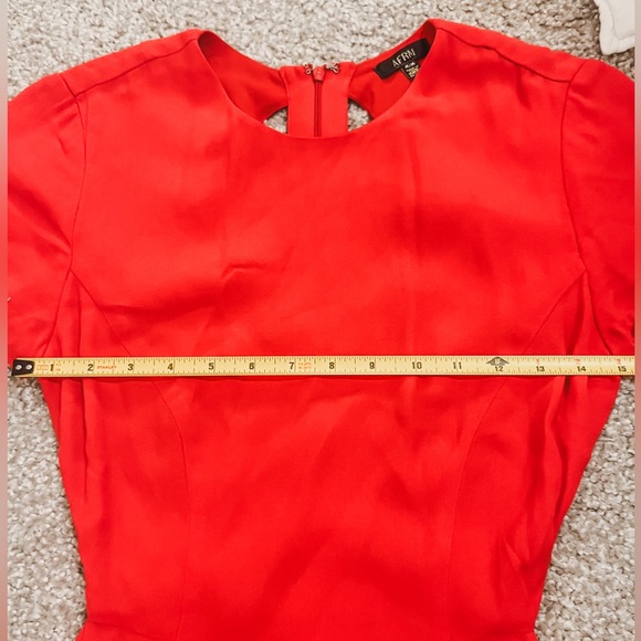 AFRM red rayon crepe dress with lattice back detail | Sz M - Picture 3 of 10